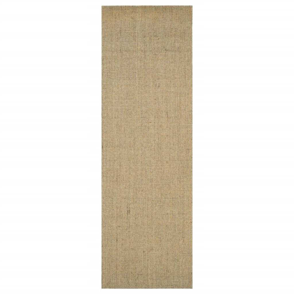 vidaXL Koberec přírodní sisal 80 x 250 cm zelený