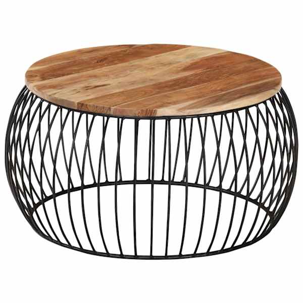 vidaXL kohvilaud, &Oslash;68 cm, akaatsiapuit