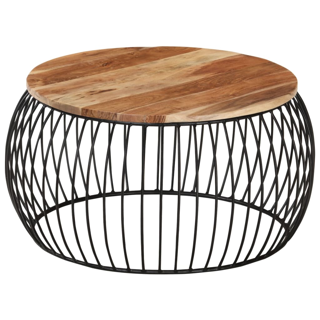 Image of vidaXL Coffee Table Ø68 cm Solid Acacia Wood