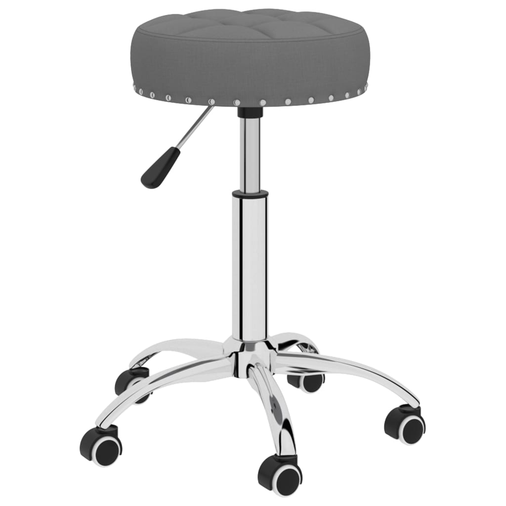 

vidaXL Eetkamerstoelen draaibaar 4 st stof donkergrijs