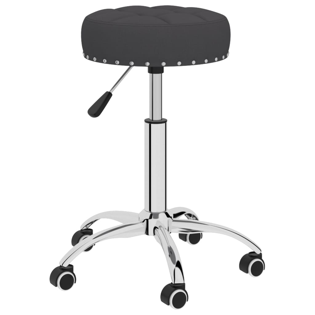 

vidaXL Eetkamerstoelen draaibaar 4 st stof zwart