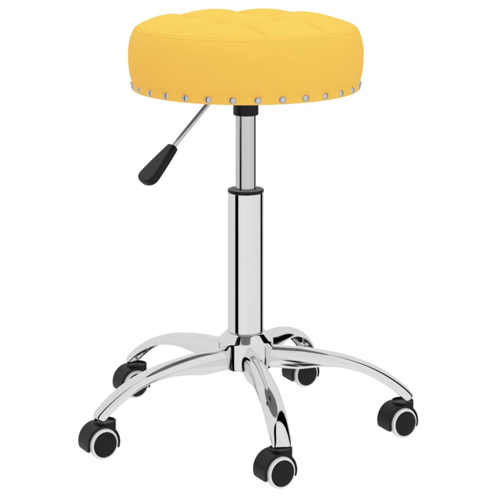 vidaXL Chaises pivotantes à manger lot de 4 jaune moutarde tissu