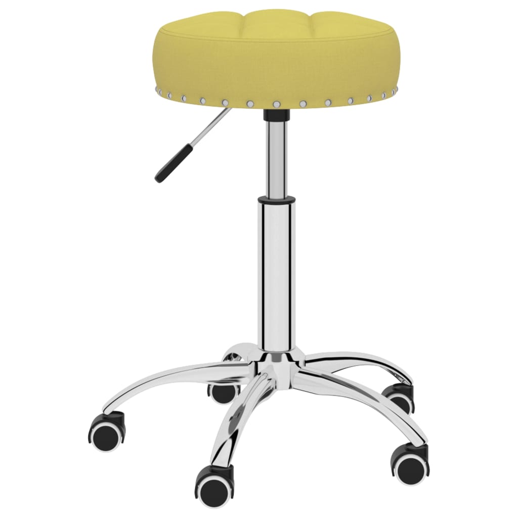 Scaune de bucătărie pivotante, 6 buc., verde, material textil