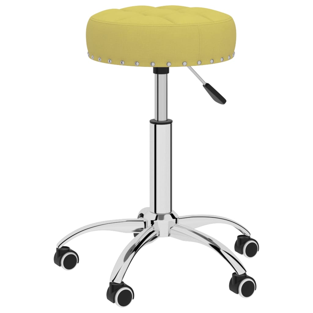 Scaune de bucătărie pivotante, 6 buc., verde, material textil