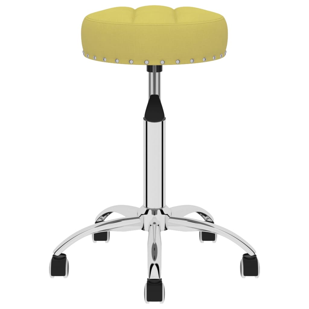 Scaune de bucătărie pivotante, 6 buc., verde, material textil