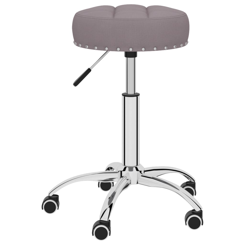 Scaune de sufragerie pivotante, 6 buc., gri taupe, textil