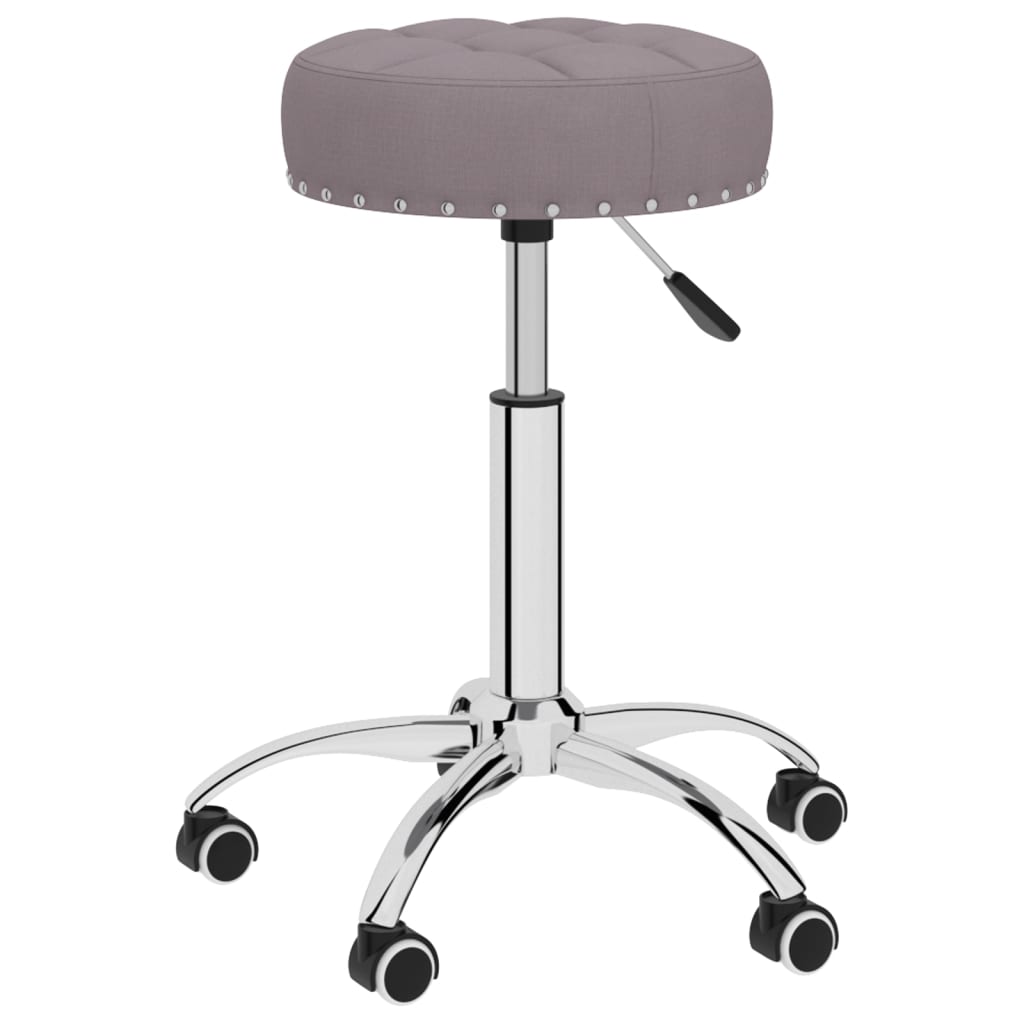 Scaune de sufragerie pivotante, 6 buc., gri taupe, textil