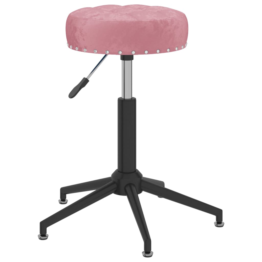 

vidaXL Eetkamerstoelen draaibaar 4 st fluweel roze