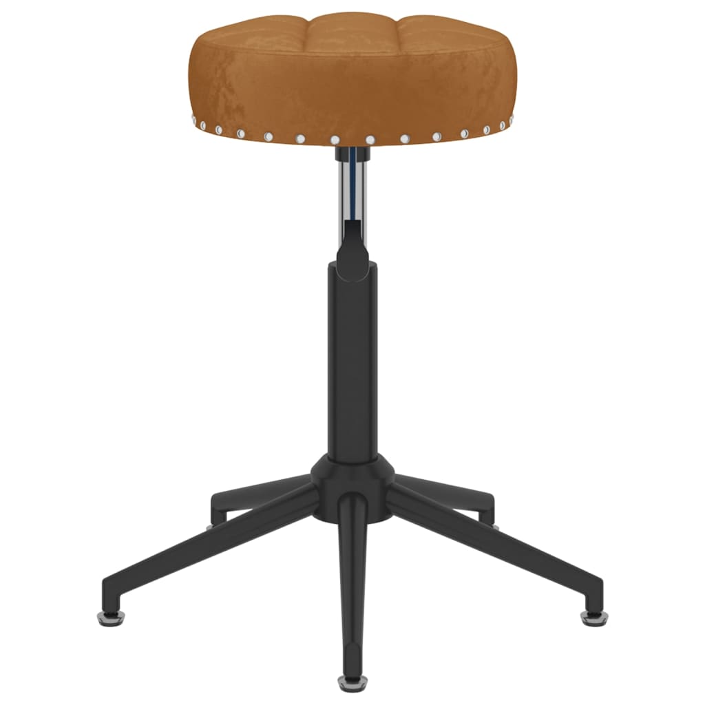 Scaune de sufragerie pivotante 6 buc, maro, catifea