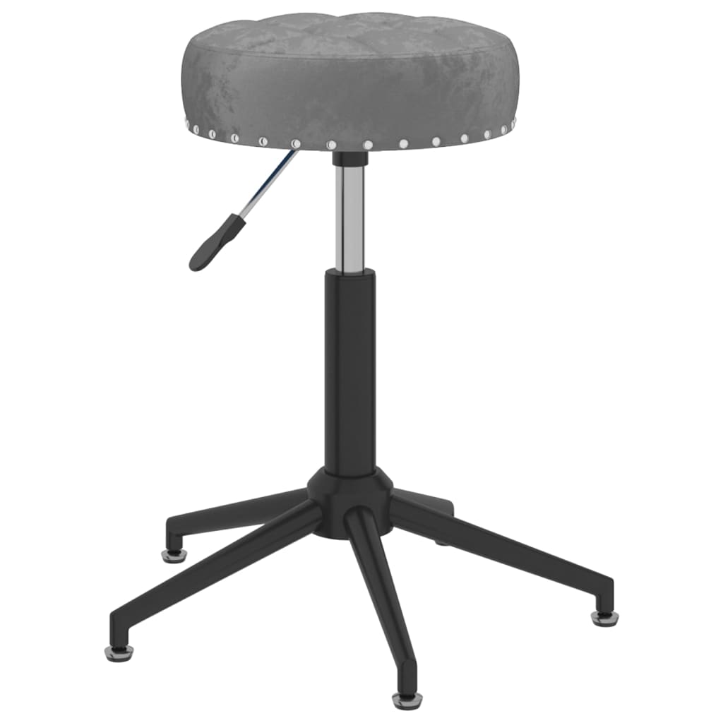 

vidaXL Eetkamerstoelen draaibaar 6 st fluweel donkergrijs