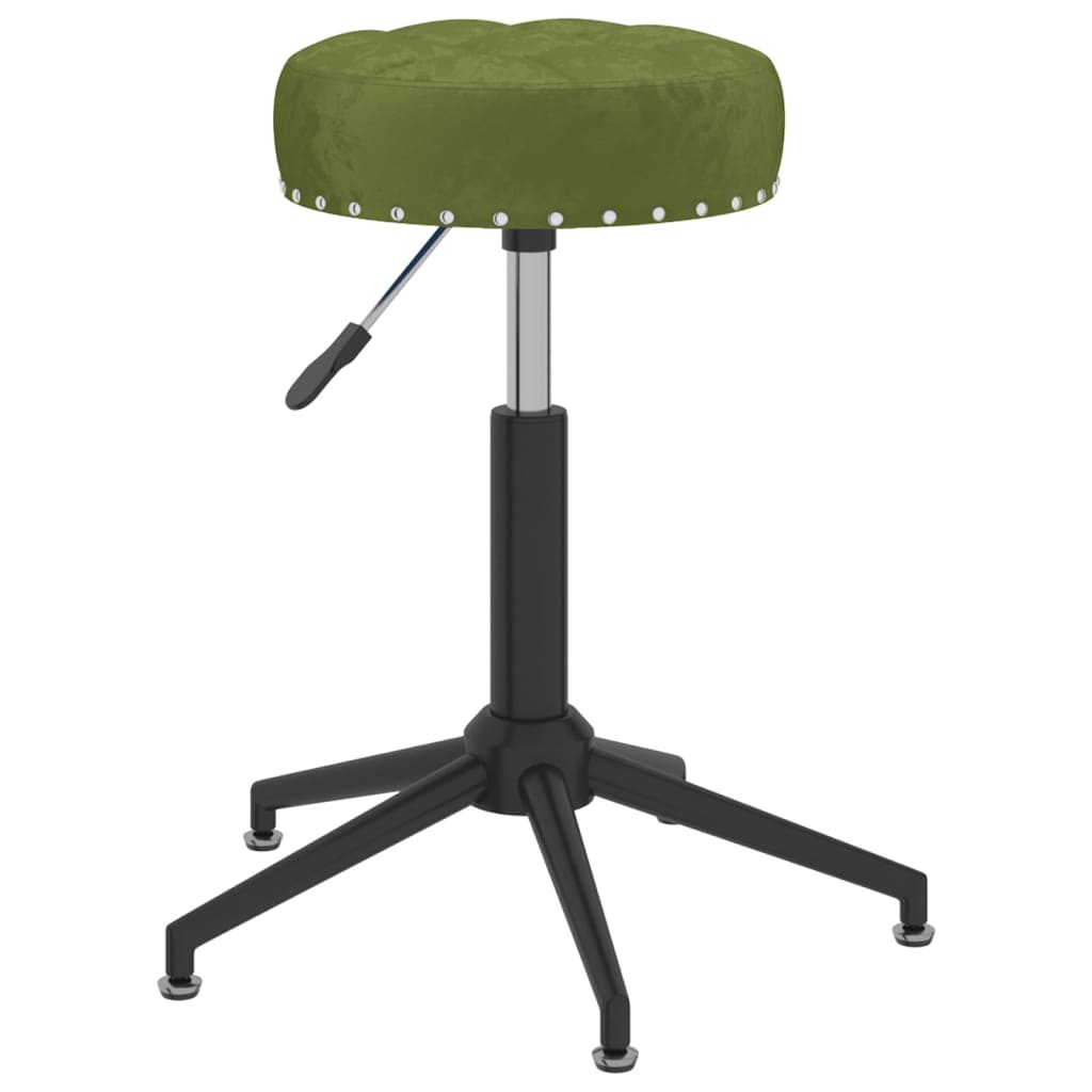 

vidaXL Eetkamerstoelen draaibaar 6 st fluweel lichtgroen