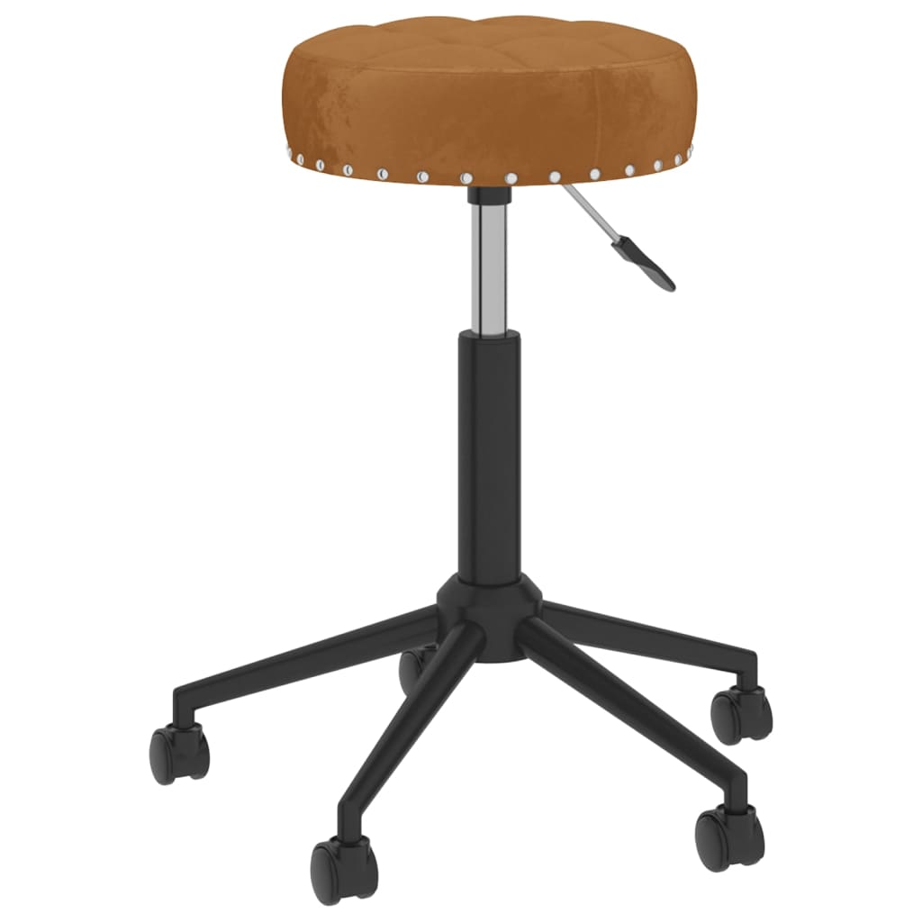 

vidaXL Eetkamerstoelen draaibaar 4 st fluweel bruin