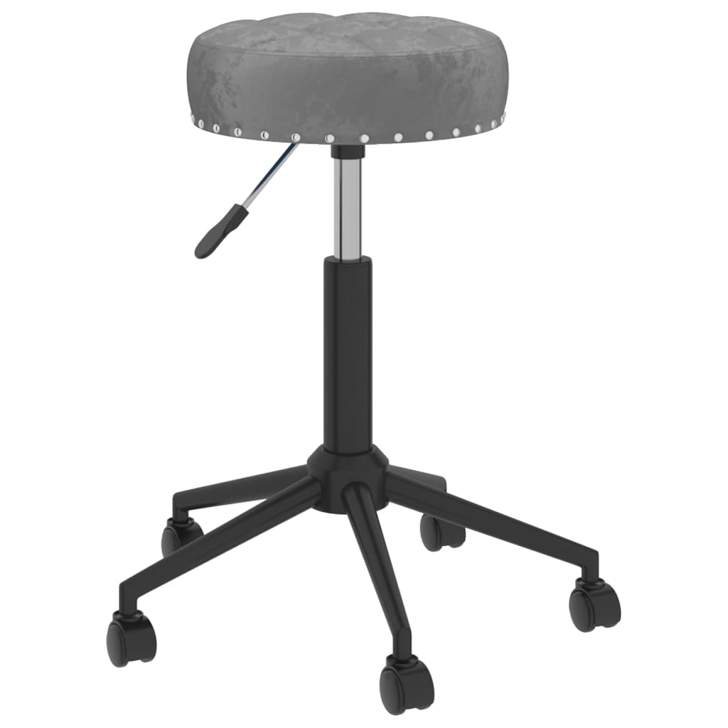 

vidaXL Eetkamerstoelen draaibaar 6 st fluweel donkergrijs