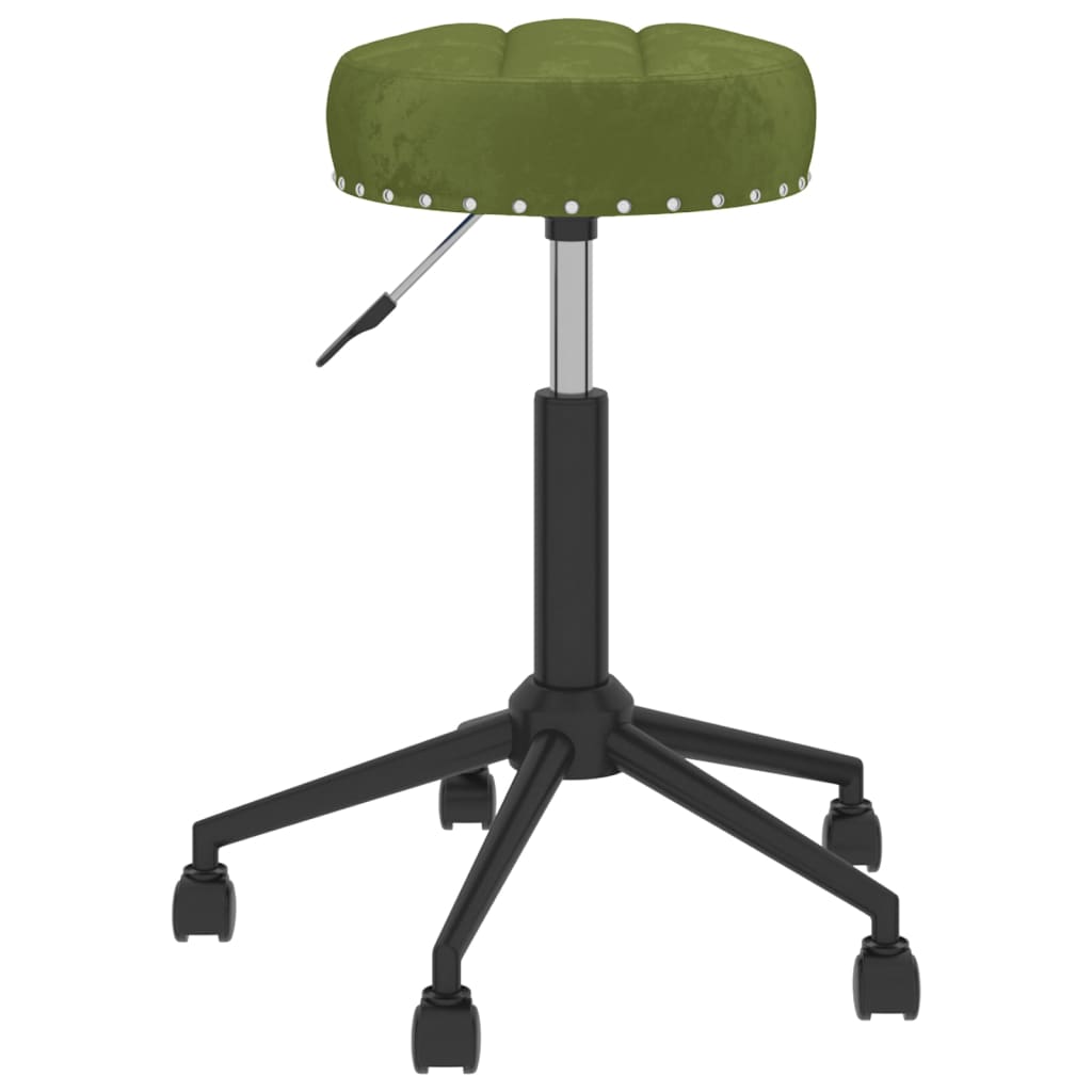 

vidaXL Eetkamerstoelen draaibaar 6 st fluweel lichtgroen