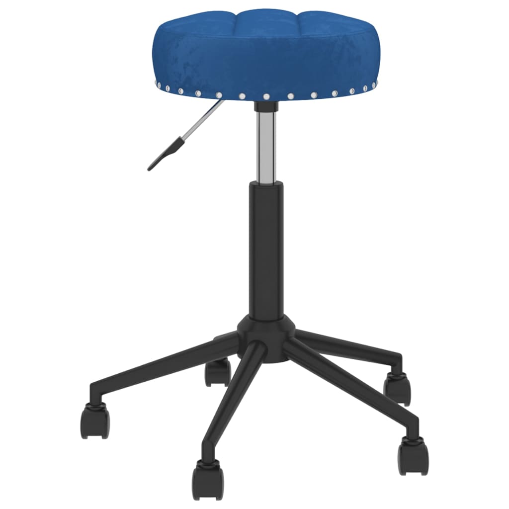 

vidaXL Eetkamerstoelen draaibaar 6 st fluweel blauw