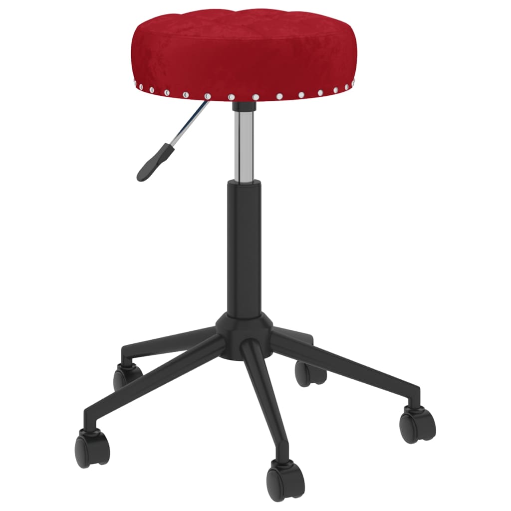 

vidaXL Eetkamerstoelen draaibaar 6 st fluweel wijnrood