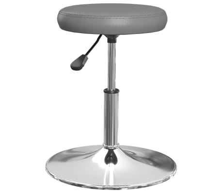 vidaXL Valgomojo kėdės, 4vnt., pilkos spalvos, dirbtinė oda