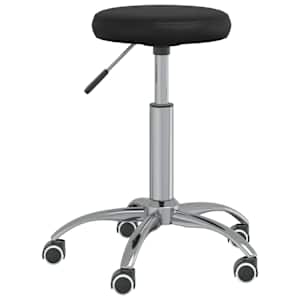 Masažni stolček umetno usnje črn