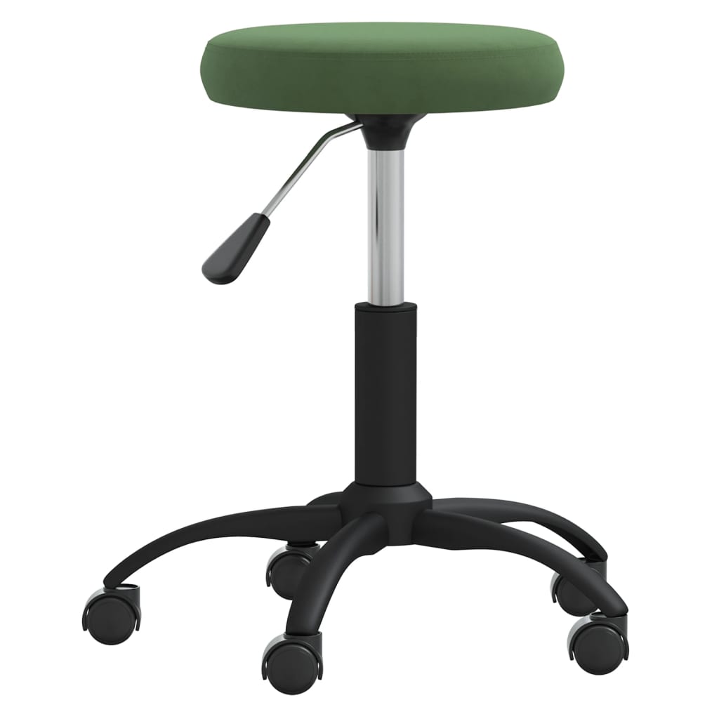 vidaXL Tabouret de massage Velours Vert foncé