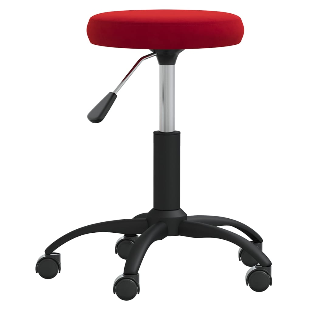 vidaXL Tabouret de massage Velours Rouge bordeaux