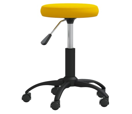 vidaXL Tabouret de massage Velours Jaune moutarde