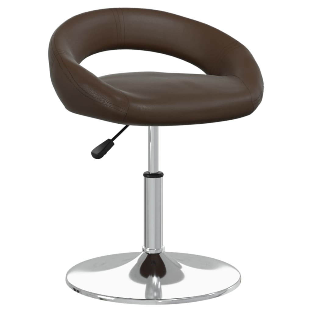 

vidaXL Eetkamerstoelen draaibaar 4 st kunstleer bruin