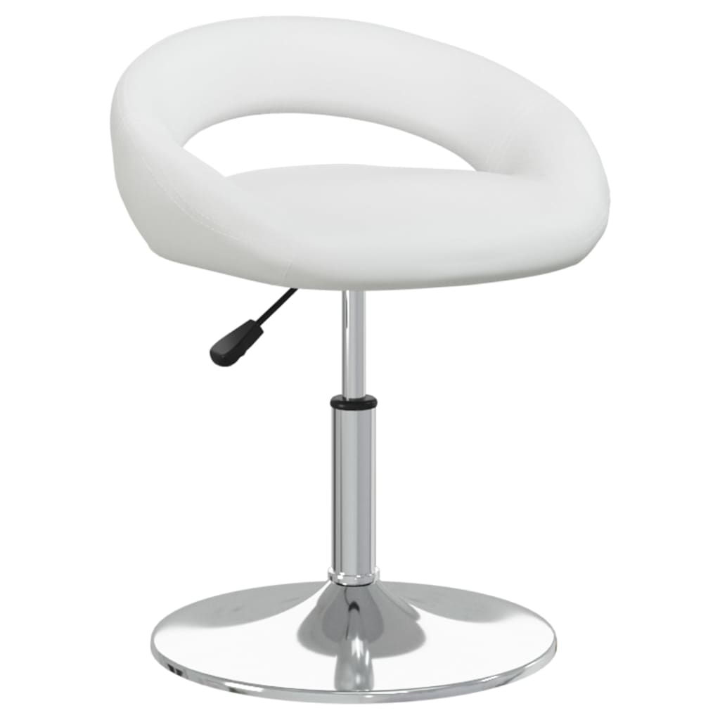 

vidaXL Eetkamerstoelen draaibaar 6 st kunstleer wit