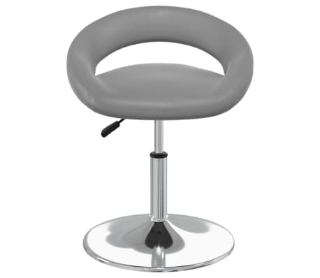 vidaXL Snurrbar matstol grå konstläder