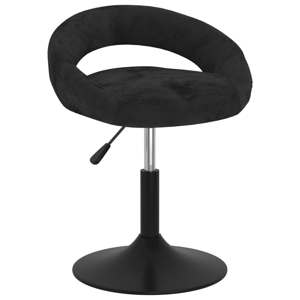 

vidaXL Eetkamerstoelen draaibaar 6 st fluweel zwart