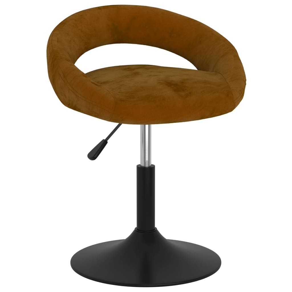 

vidaXL Eetkamerstoelen draaibaar 6 st fluweel bruin