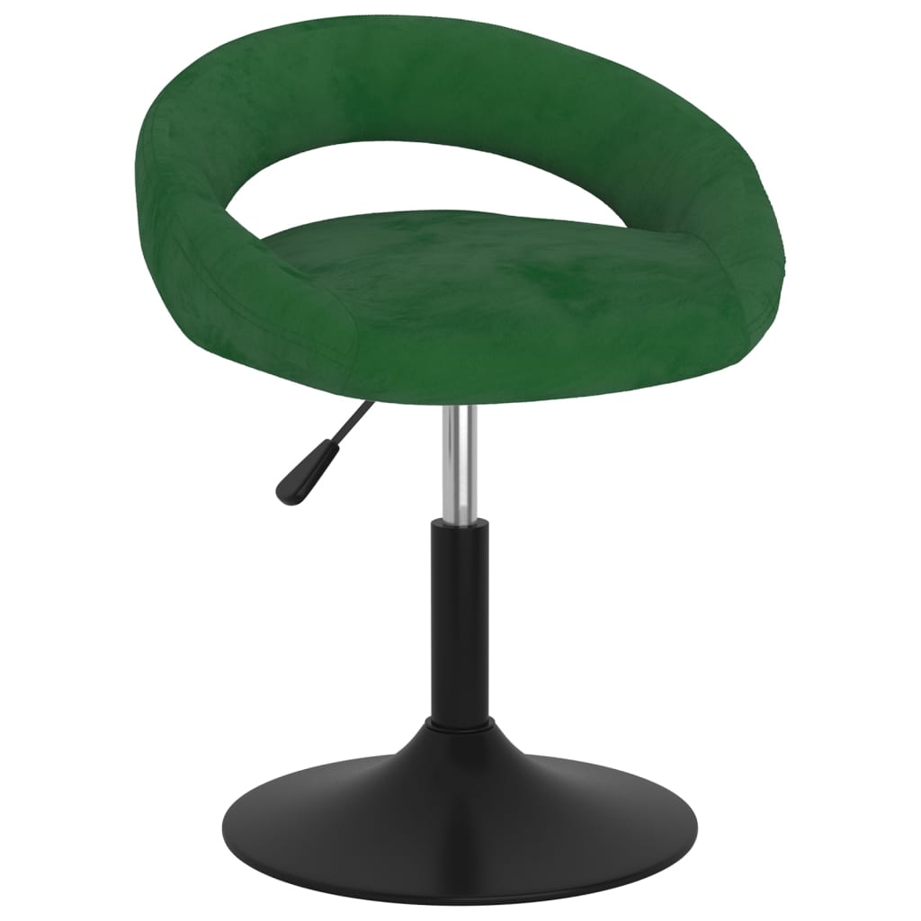 

vidaXL Eetkamerstoelen draaibaar 6 st fluweel donkergroen