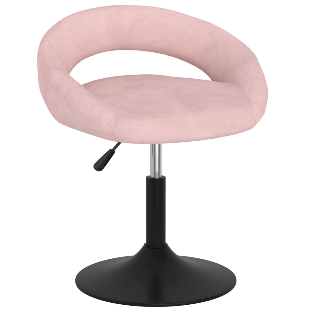 

vidaXL Eetkamerstoelen draaibaar 6 st fluweel roze