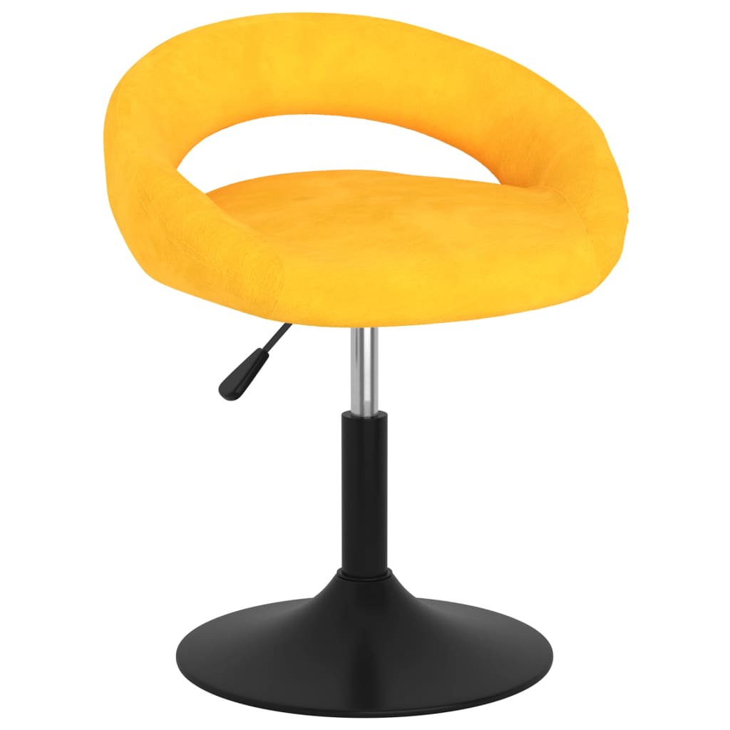 

vidaXL Eetkamerstoelen draaibaar 6 st fluweel mosterdgeel