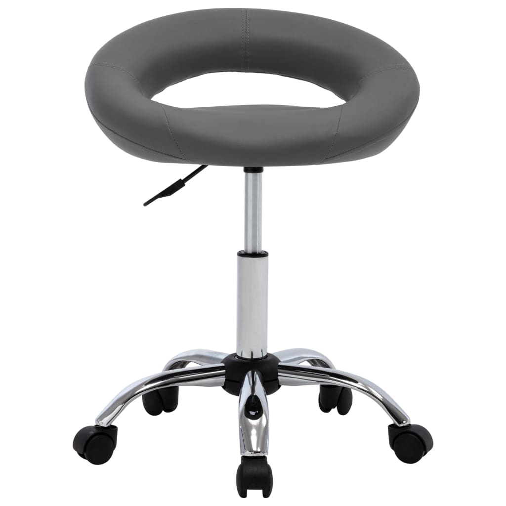 

vidaXL Eetkamerstoelen draaibaar 4 st kunstleer grijs