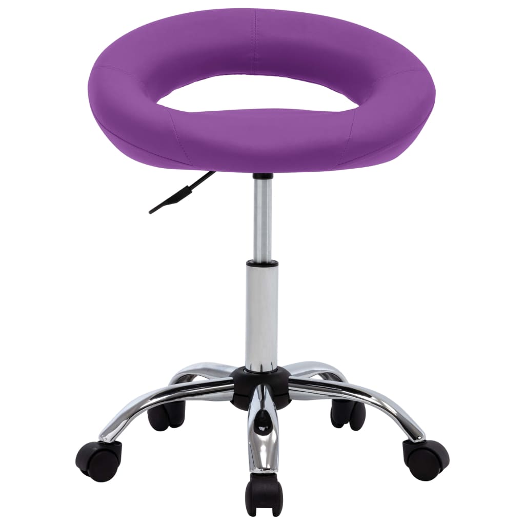 

vidaXL Eetkamerstoelen draaibaar 4 st kunstleer paars