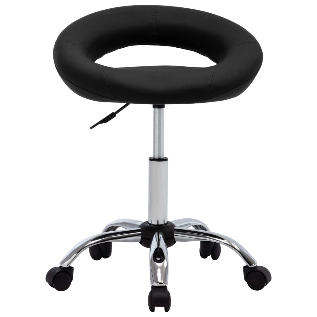 

vidaXL Eetkamerstoelen draaibaar 6 st kunstleer zwart