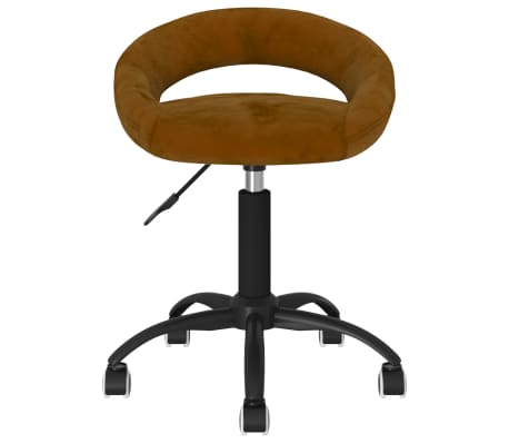 vidaXL Chaises pivotantes à manger lot de 4 marron velours