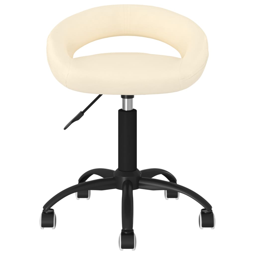 

vidaXL Eetkamerstoelen draaibaar 4 st fluweel crèmekleurig
