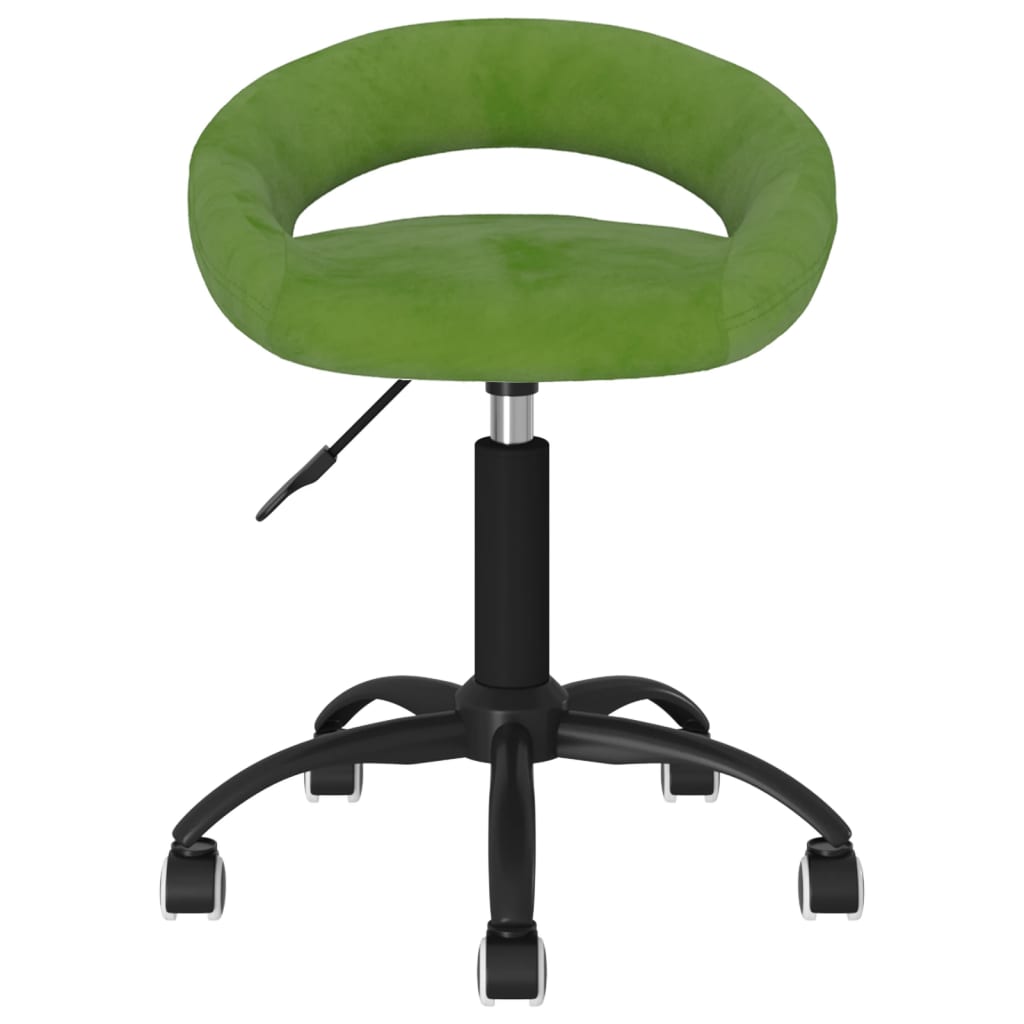 vidaXL Sillas de comedor giratorias 4 unidades terciopelo verde claro