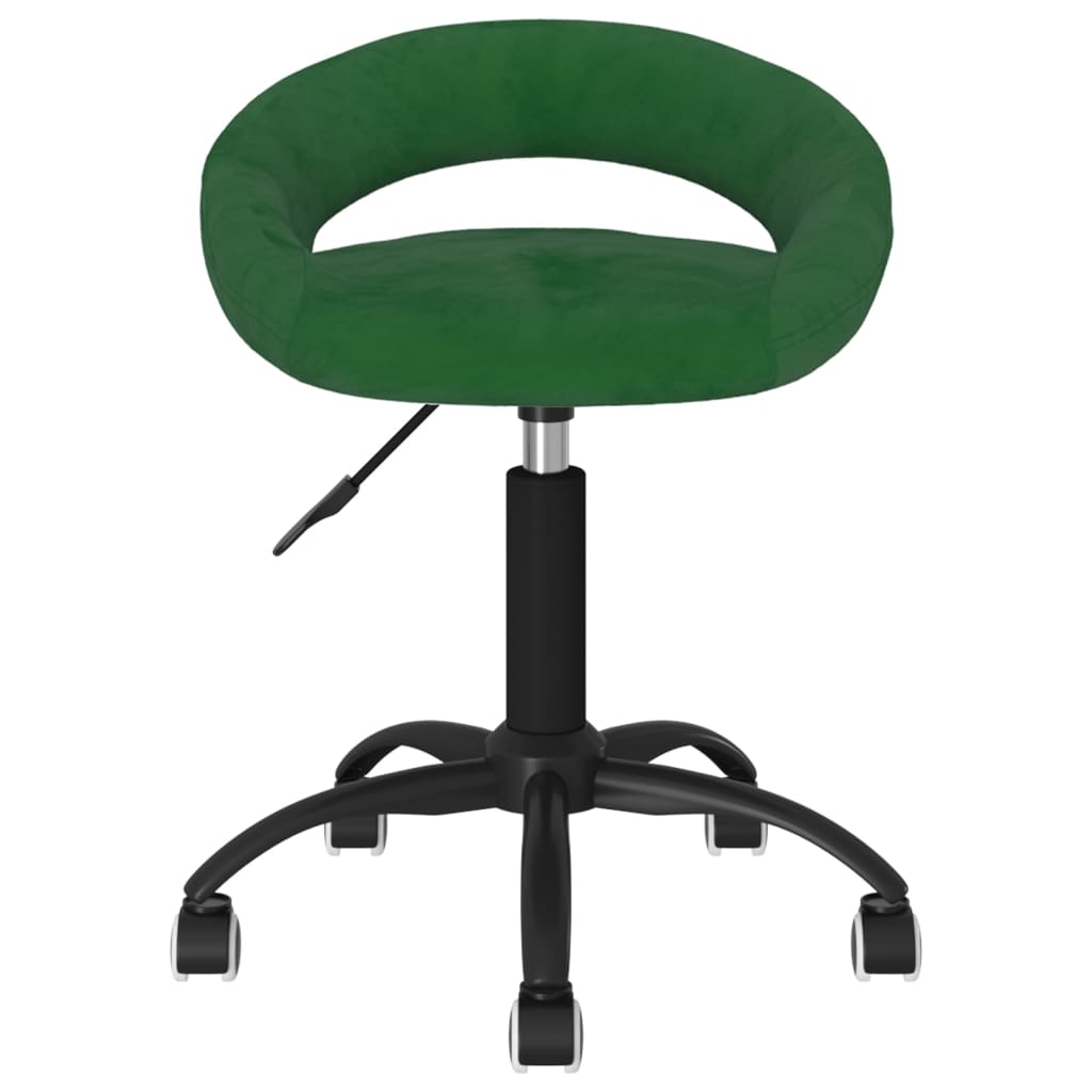 

vidaXL Eetkamerstoelen draaibaar 4 st fluweel donkergroen