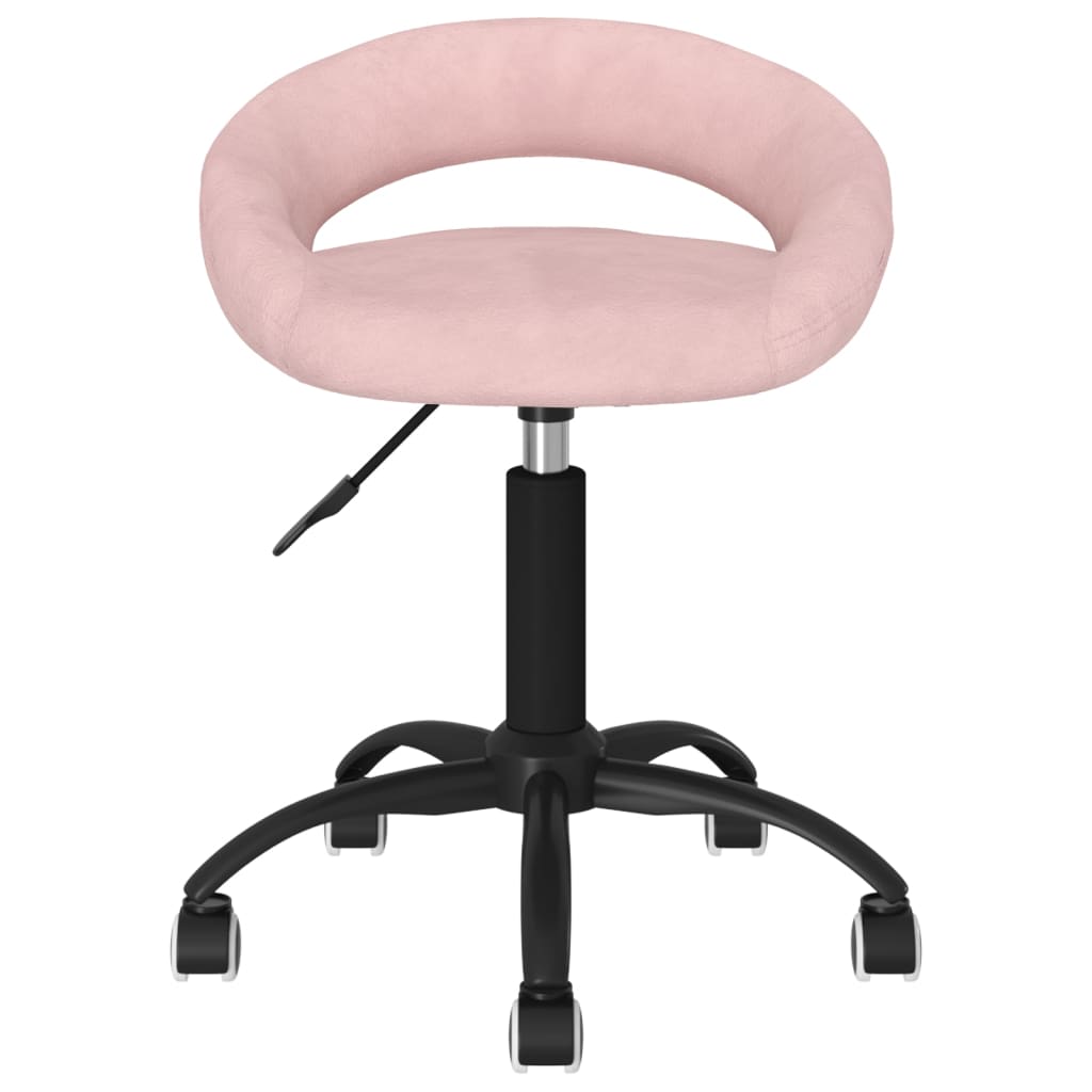 

vidaXL Eetkamerstoelen draaibaar 4 st fluweel roze