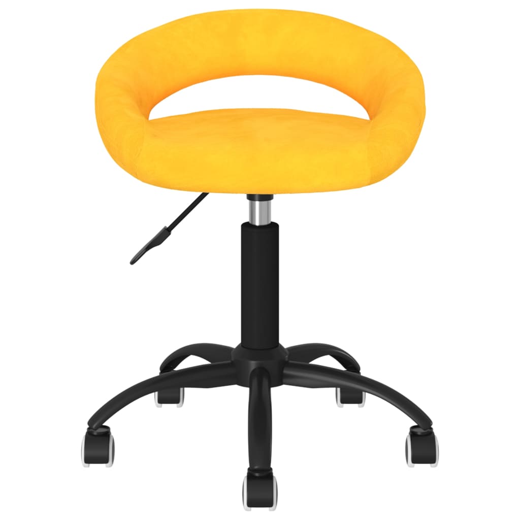 

vidaXL Eetkamerstoelen draaibaar 4 st fluweel mosterdgeel