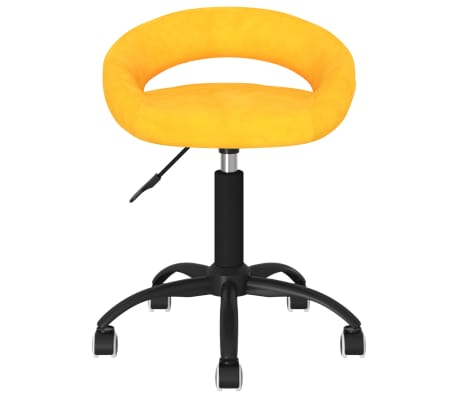 vidaXL Otočné jídelní židle 4 ks hořčicově žluté samet