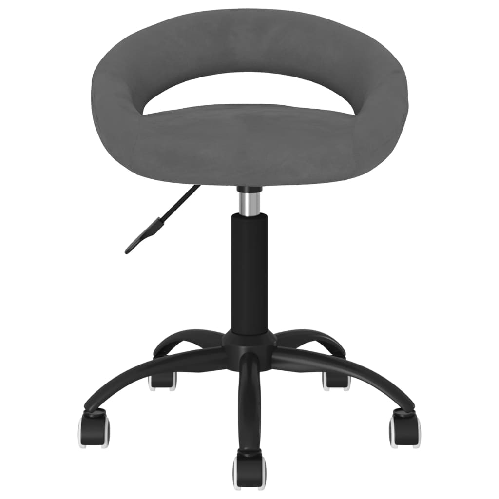 

vidaXL Eetkamerstoelen draaibaar 6 st fluweel donkergrijs