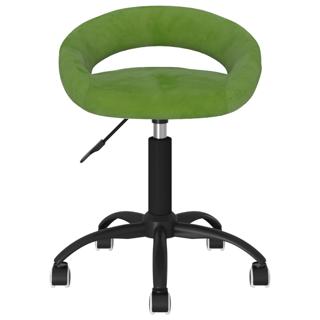 

vidaXL Eetkamerstoelen draaibaar 6 st fluweel lichtgroen