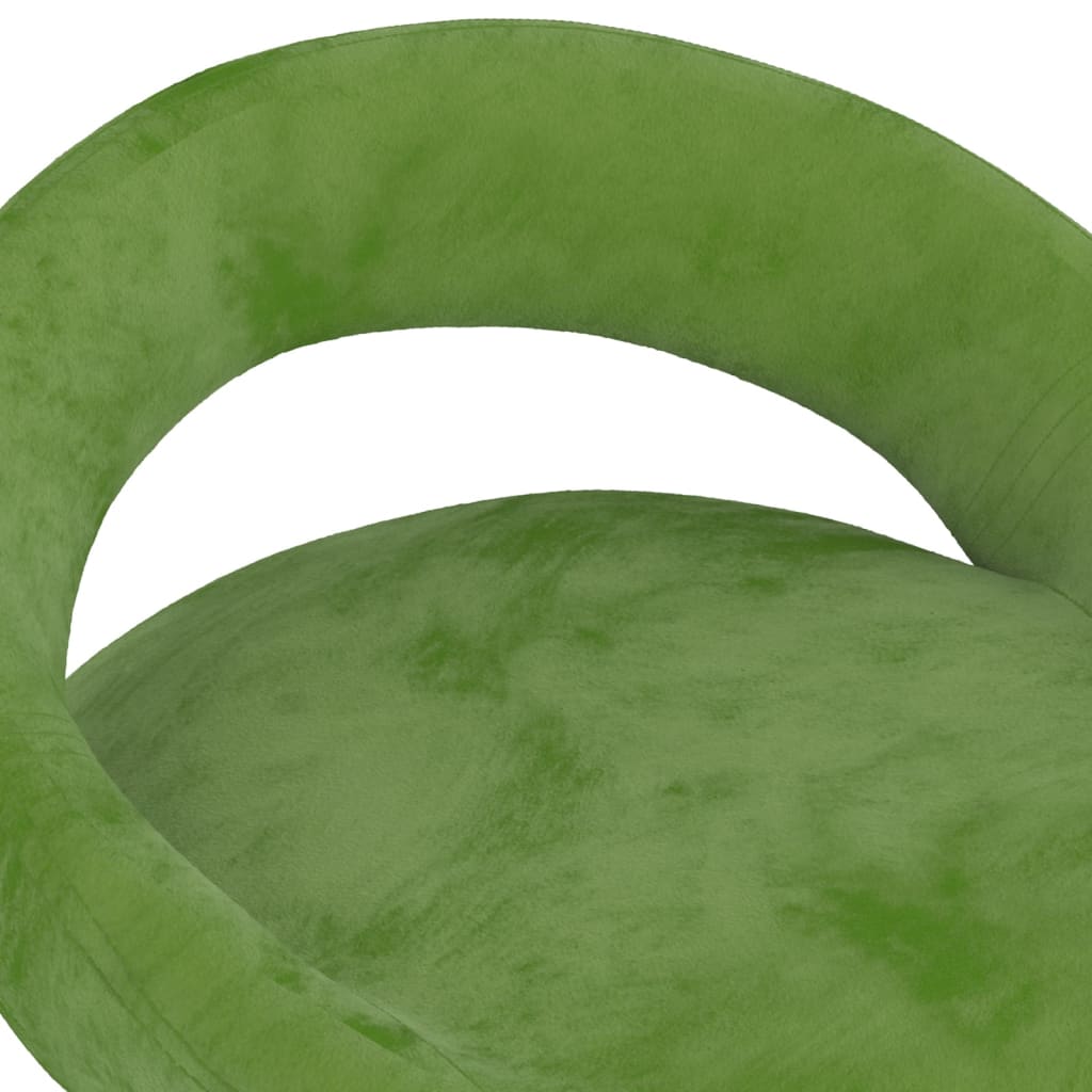 Scaune de sufragerie pivotante 6 buc, verde deschis, catifea