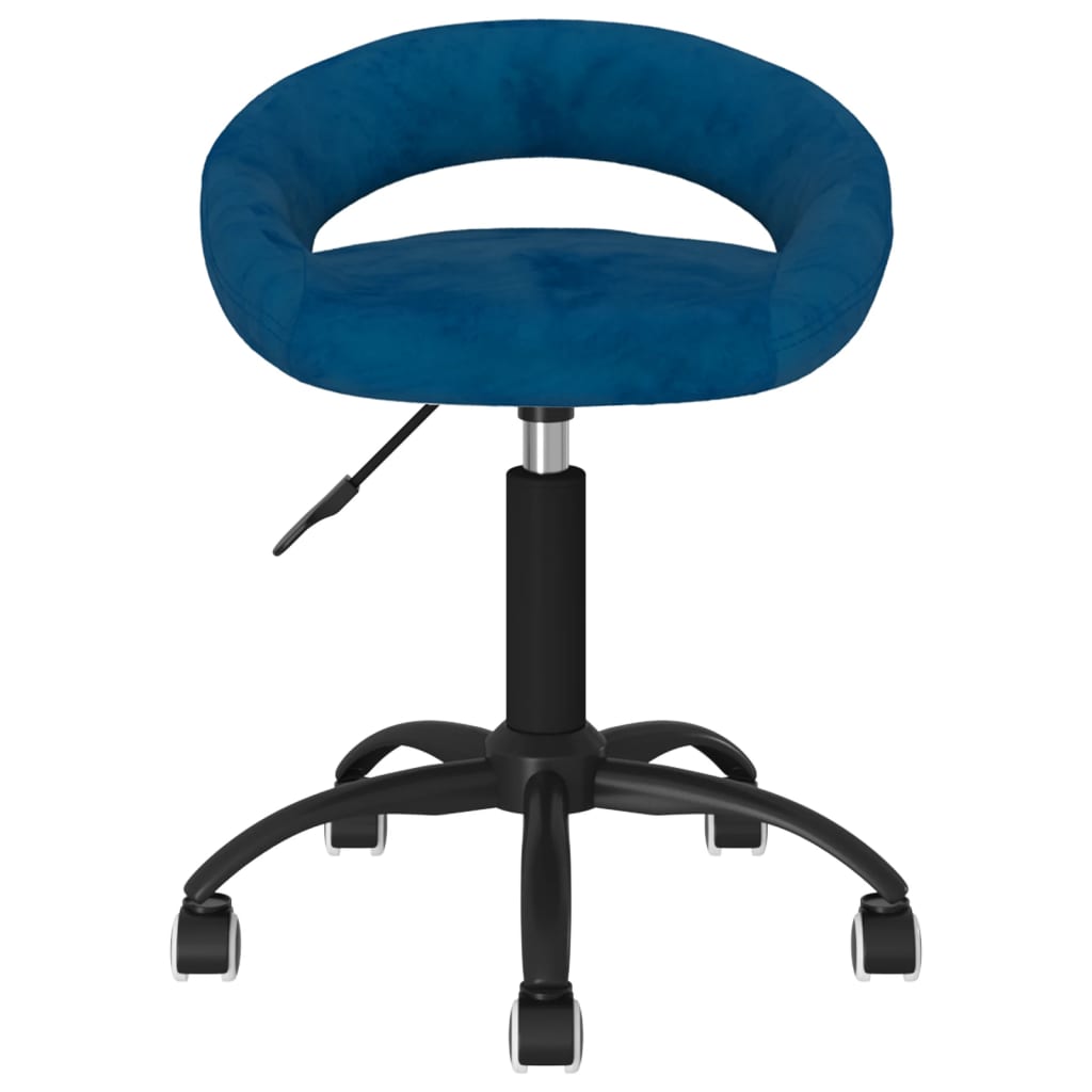 

vidaXL Eetkamerstoelen draaibaar 6 st fluweel blauw