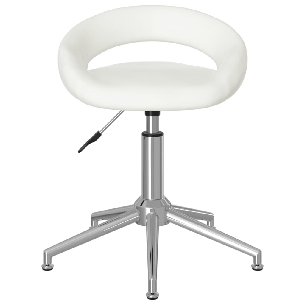 

vidaXL Eetkamerstoelen draaibaar 4 st kunstleer wit