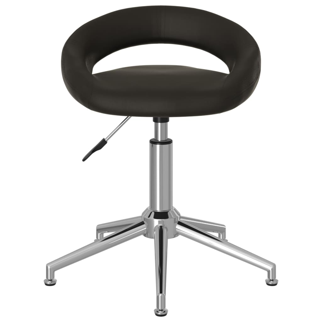

vidaXL Eetkamerstoelen draaibaar 4 st kunstleer zwart