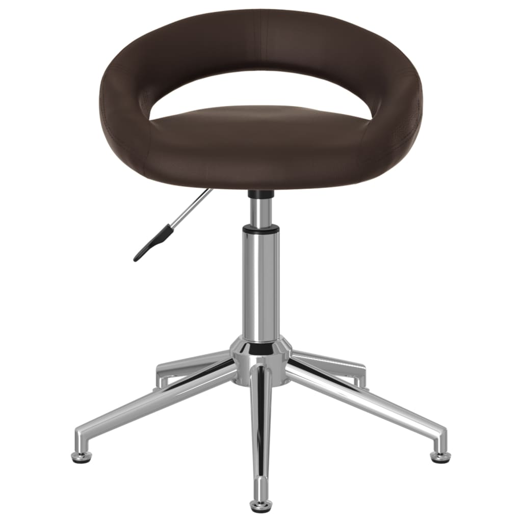

vidaXL Eetkamerstoelen draaibaar 4 st kunstleer bruin